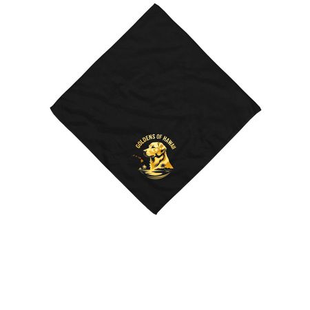 Goldens of Hawaii - black bandana, a Black Cotton Bandana