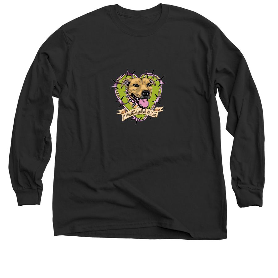 ?Mahina?s Ohana Rescue? logo long sleeves, a Black Classic Long Sleeve Tee