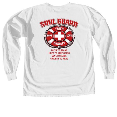 Soul Guard2, a White Comfort Colors Long Sleeve Tee