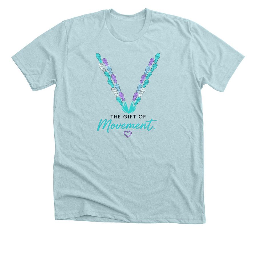 Team V:&nbsp;2026 Long Island Walk N' Roll, a Heather Ice Blue Premium Unisex Tee