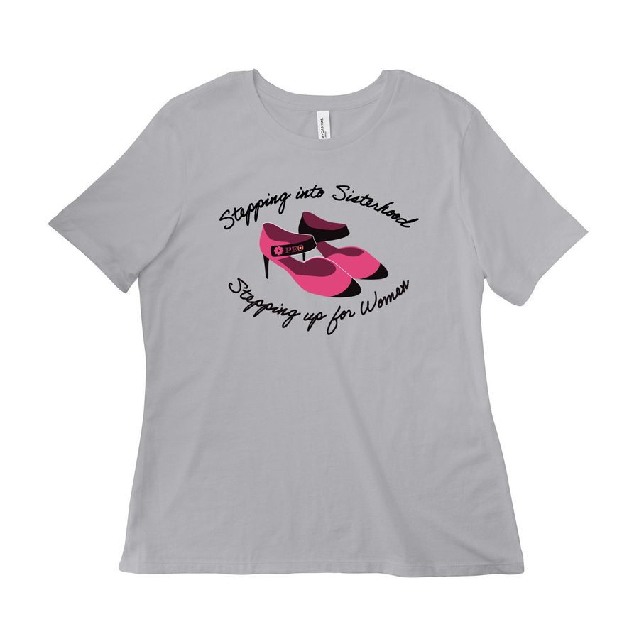 2026-2027 P.E.O. NY Swag, a Solid Athletic Grey Women?s Relaxed Cotton Tee