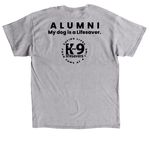 Alumni Shirt - Black Text, a Sport Grey Classic Unisex Tee (back-view)
