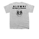 Alumni Shirt - Black Text, a Sport Grey Youth Unisex Tee (back-view)