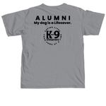 Alumni Shirt - Black Text, a Granite Comfort Colors Unisex Tee (back-view)