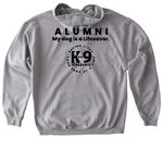 Alumni Shirt - Black Text, a Sport Grey Gildan Softstyle Pullover Hoodie (back-view)