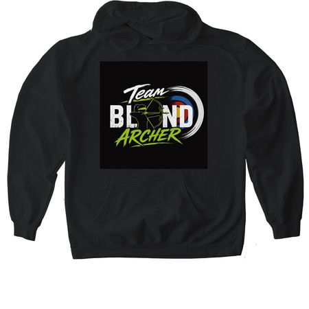 Team Blind Archer, a Black Gildan Softstyle Pullover Hoodie