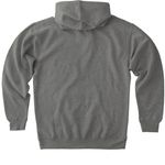 JCBA 2026, a Gunmetal Heather Heavyweight Pullover Hoodie (back-view)