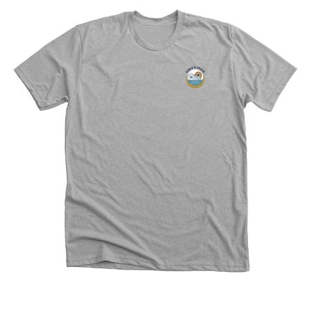 Front and Back Tees, a Athletic Heather Premium Unisex Tee
