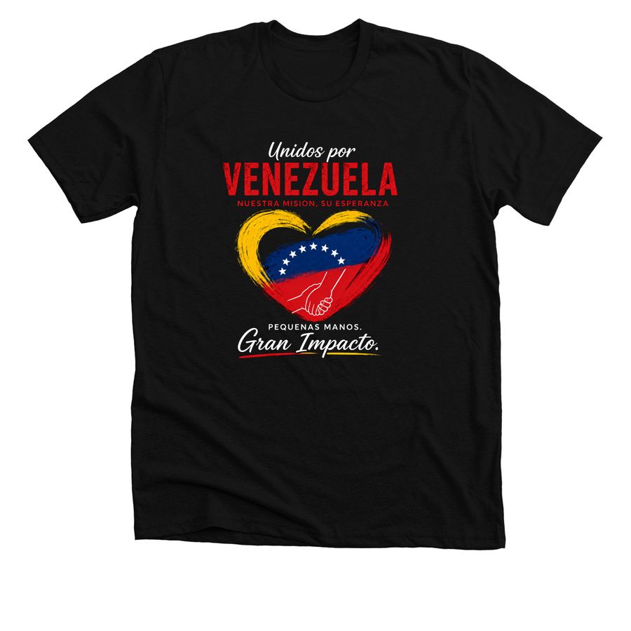 Mission- Ayudar a Venezuela, a Solid Black Blend Premium Unisex Tee