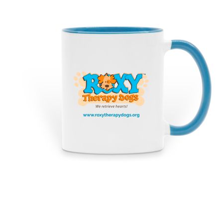 Roxy? Mug, a Light Blue Two-Tone Ceramic Mug