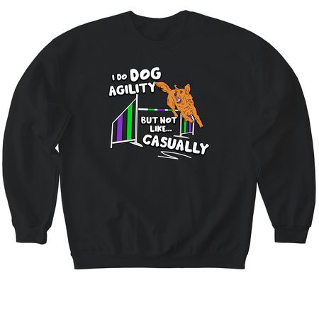 Not Casually Golden, a Black Softstyle Crewneck Sweatshirt