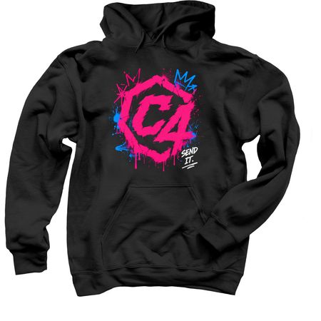C4 Rad Tops, a Black Pullover Hoodie