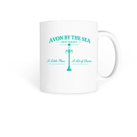 Avon by the Sea Mug, a White Coffee Mug