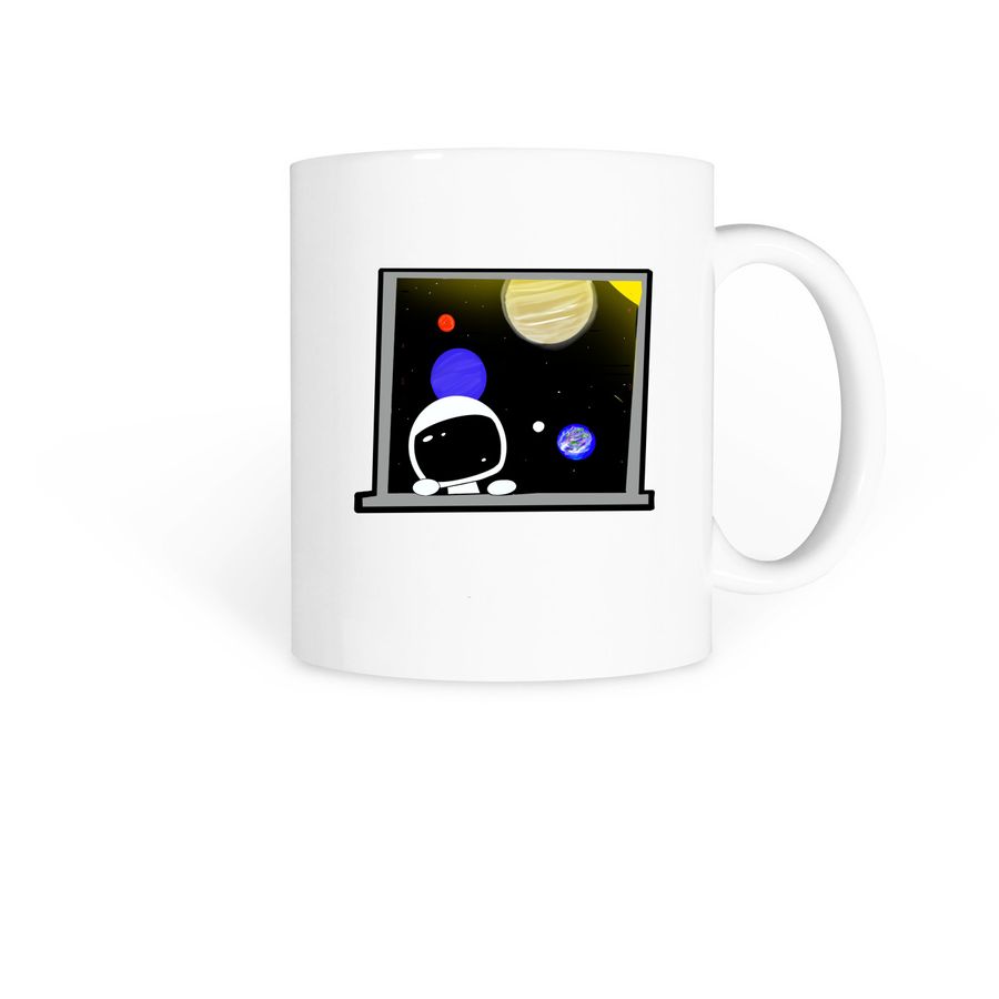 Peekaboo, a White Coffee Mug