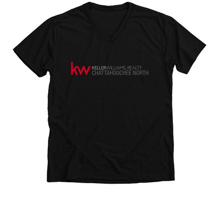 KWCN V Neck Shirts, a Solid Black Blend Premium V-Neck Tee