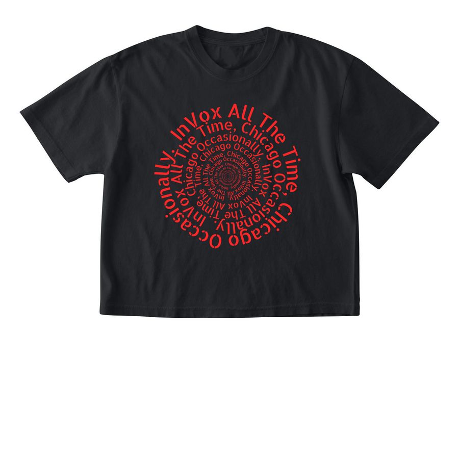 InVox All The Time, a Black Comfort Colors Boxy Tee