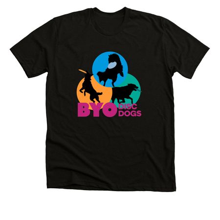 BYO (Front only), a Solid Black Blend Premium Unisex Tee