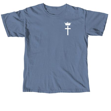 God doesn't bless hesitation&nbsp;, a Blue Jean Comfort Colors Unisex Tee