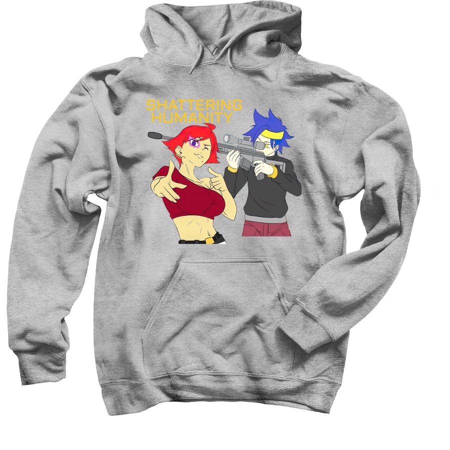 Shattering Humanity: Scylia, a Sport Grey Pullover Hoodie