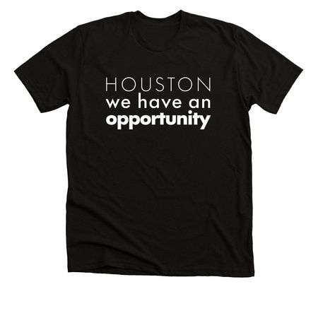 Houston, a Solid Black Blend Premium Unisex Tee
