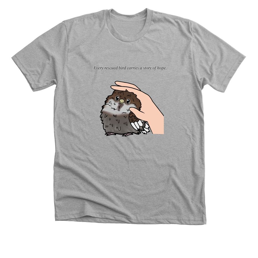 Rescued sparrow, a Athletic Heather Premium Unisex Tee