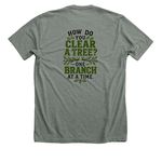 I Survived! Vermilion County Edition&nbsp;, a Deep Heather Premium Unisex Tee (back-view)