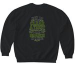 I Survived! Vermilion County Edition&nbsp;, a Black Softstyle Crewneck Sweatshirt (back-view)