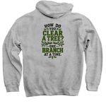 I Survived! Vermilion County Edition&nbsp;, a Sport Grey Pullover Hoodie (back-view)