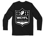 WCYFL&nbsp;, a Black Youth UV Performance Long Sleeve Tee (back-view)