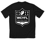 WCYFL&nbsp;, a Black Classic Performance Tee (back-view)