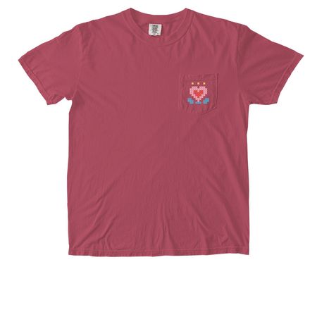 2026 Pocket Tee, a Crimson Comfort Colors Pocket Tee