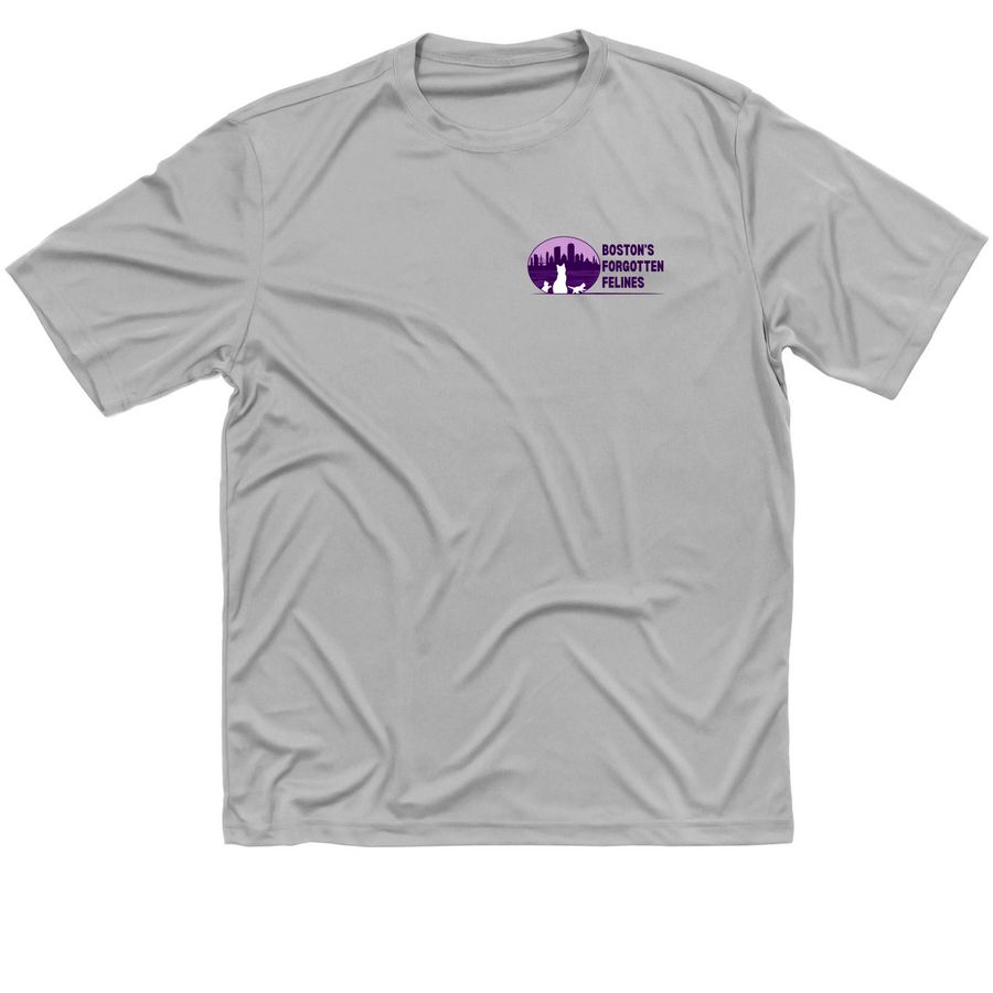 BFF Double Logo Athletic Tee, a Silver Classic Performance Tee