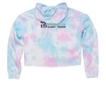LIMITED TIME ONLY, a Cotton Candy Women?s Tie Dye Cropped Hoodie (back-view)