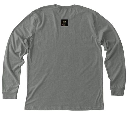 "Momentary Suffering...", a Deep Heather Premium Long Sleeve Tee (back-view)