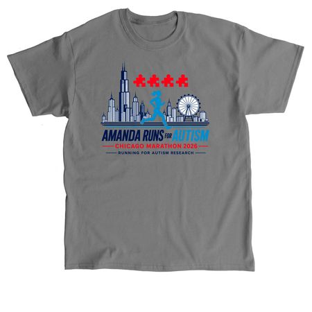 AK Runs for Autism, a Charcoal Classic Unisex Tee
