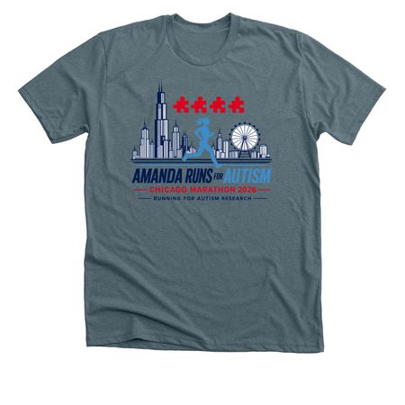 AK Runs for Autism, a Heather Slate Premium Unisex Tee