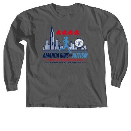 AK Runs for Autism, a Pepper Comfort Colors Long Sleeve Tee