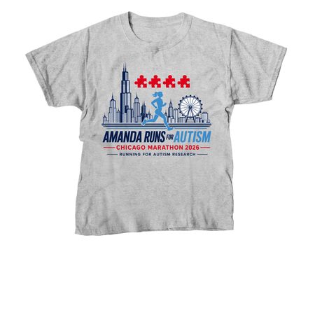 AK Runs for Autism, a Sport Grey Youth Unisex Tee