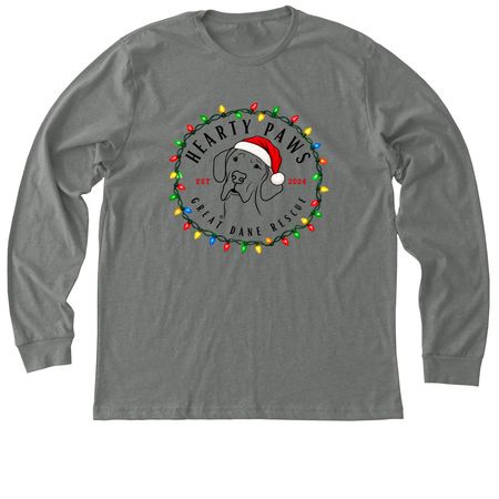 2026 Holiday Merch, a Deep Heather Premium Long Sleeve Tee