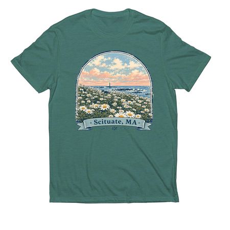 Scituate Vibes! - Minot Daisies, a Deep Sea Green Allmade Eco Triblend Unisex Tee