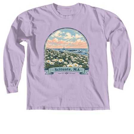 Scituate Vibes! - Minot Daisies, a Orchid Comfort Colors Long Sleeve Tee