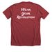 #TheStageIsAWorld, a Heather Canvas Red Premium Unisex Tee (back-view)