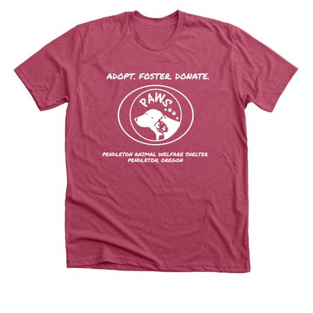Adopt. Foster. Donate.&nbsp;, a Heather Raspberry Premium Unisex Tee
