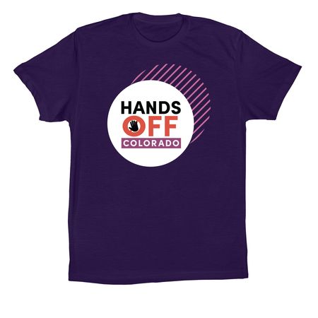 Hands Off Colorado (Purple), a Team Purple Premium Cotton Tee