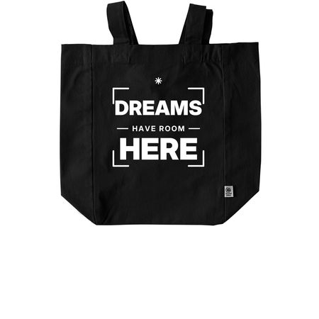 Carry Possibility Forward, a Black Recycled Cotton Tote Bag
