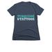 Turquoise & Tattoos, a Midnight Navy Women's Slim Fit Tee