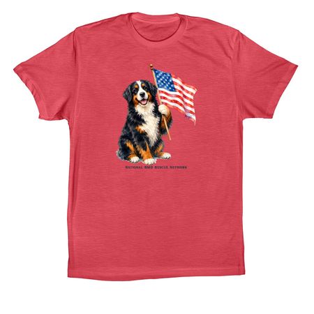 Red, White & Berner, a Vintage Red Premium Cotton Tee