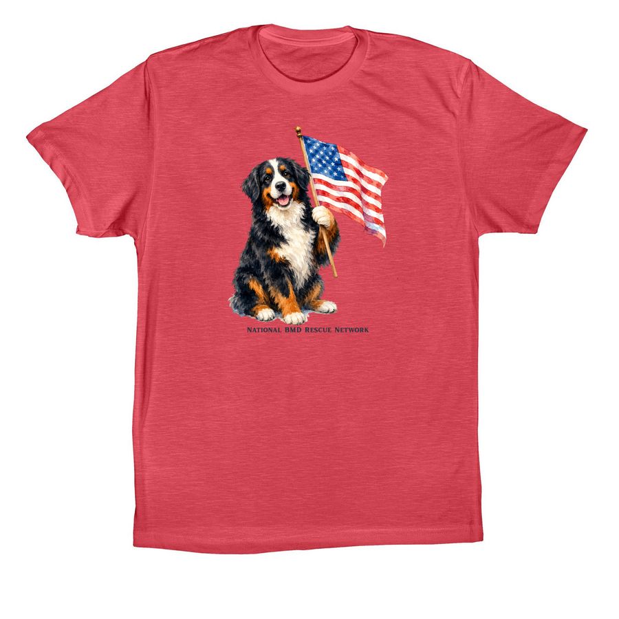 Red, White & Berner, a Vintage Red Premium Cotton Tee