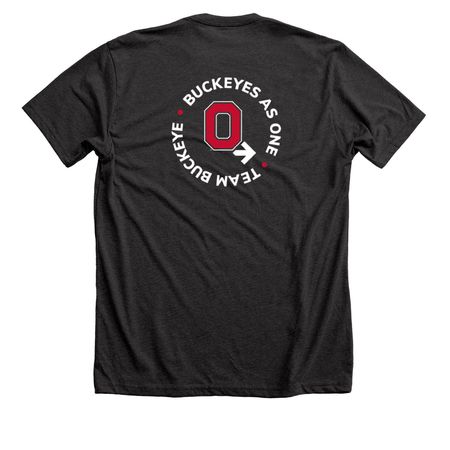 2026 Team Buckeye, Bunch of Nuts&nbsp;, a Dark Grey Heather Premium Unisex Tee (back-view)