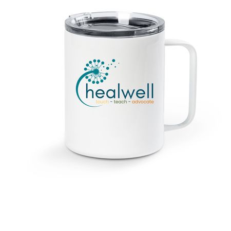 Healwell Travel Mug, a White Stainless Steel Travel Mug